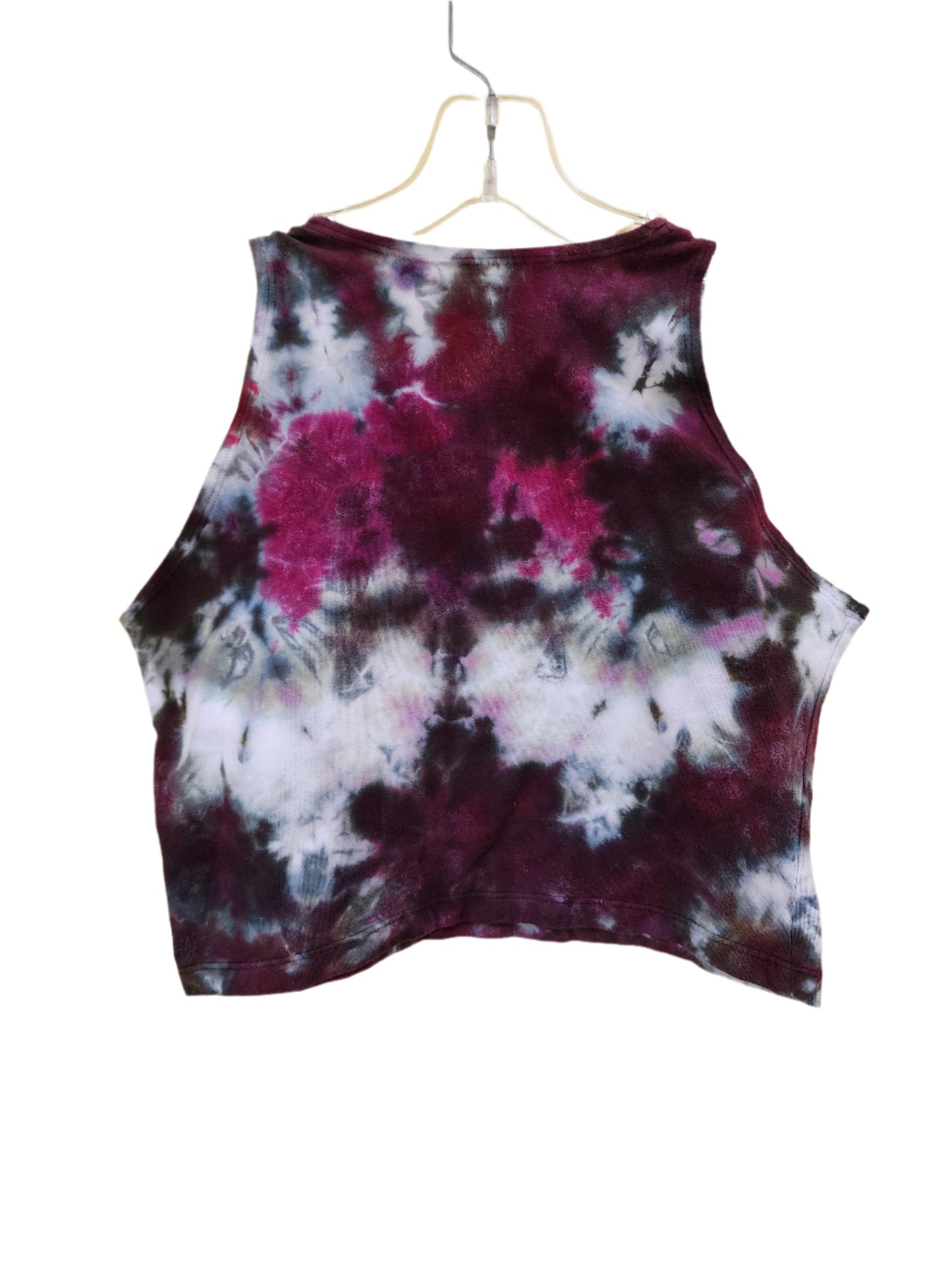 Large/XL Neutral Mandala Crop Tie Dye Top