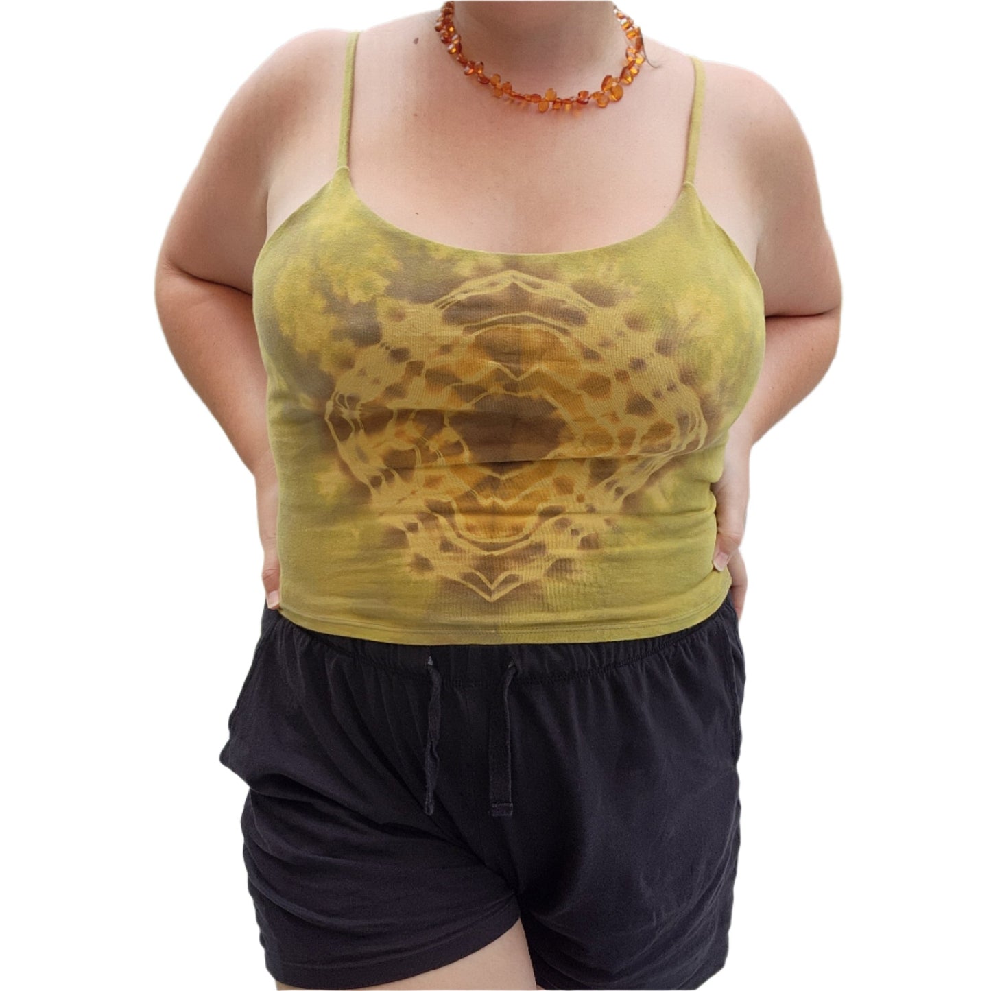 XL Diamond Portal Crop Top Tie Dye Tank