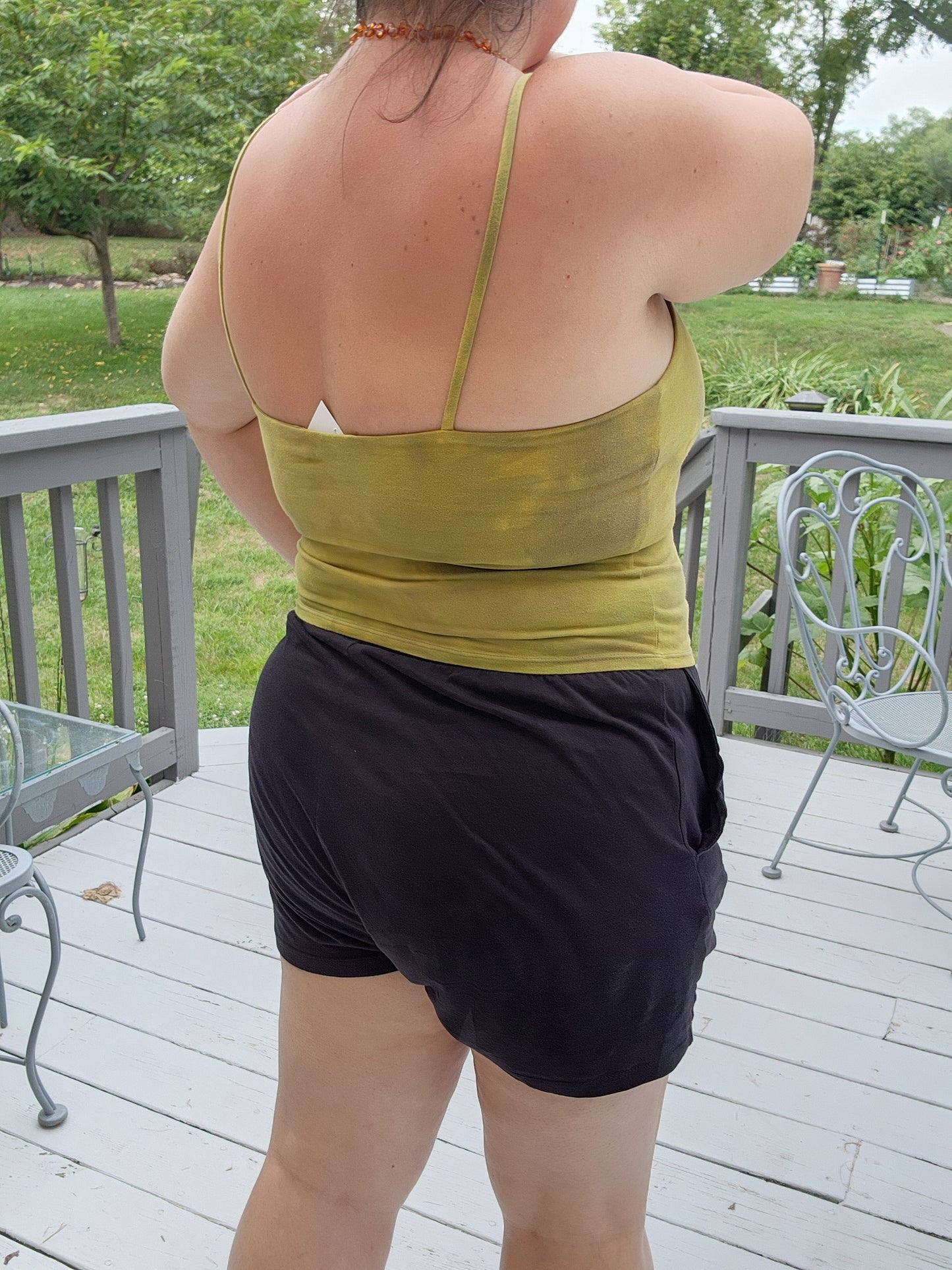 XL Diamond Portal Crop Top Tie Dye Tank