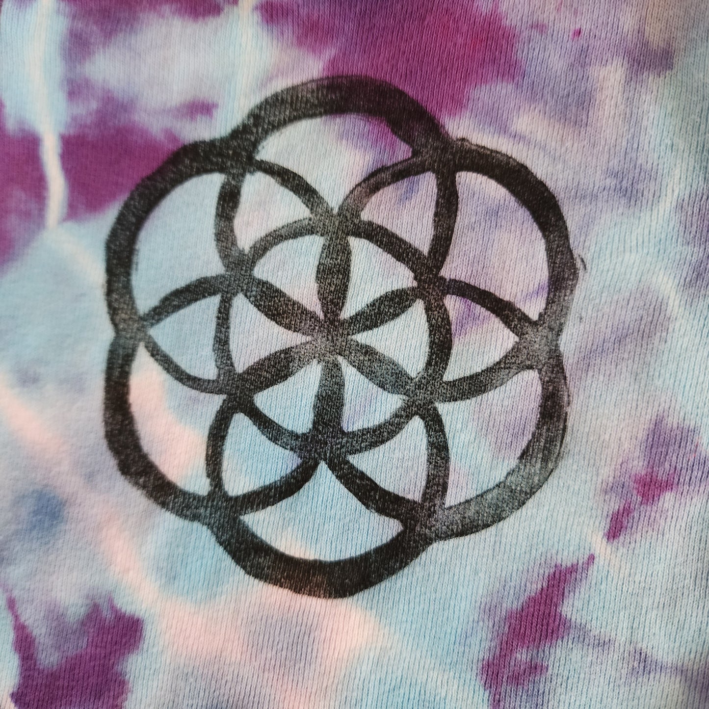 Seed of Life Geode Tie dye Baby Onesie 3-6 Months