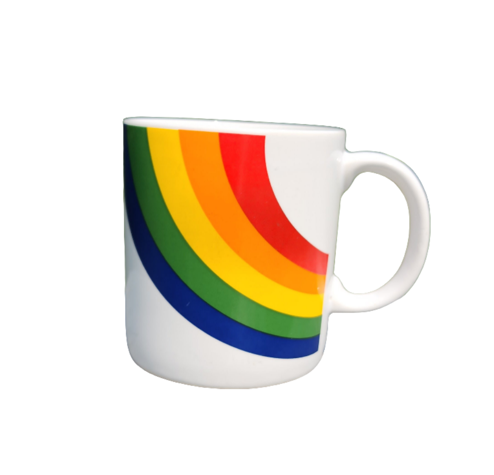 Vintage Rainbow Mug Coffee Cup 1987 FTD Made In Korea