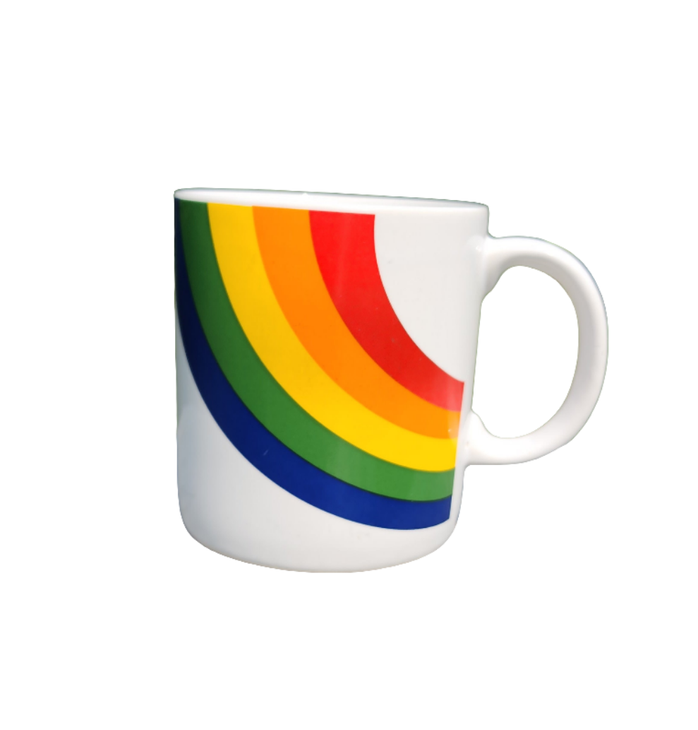 Vintage Rainbow Mug Coffee Cup 1987 FTD Made In Korea