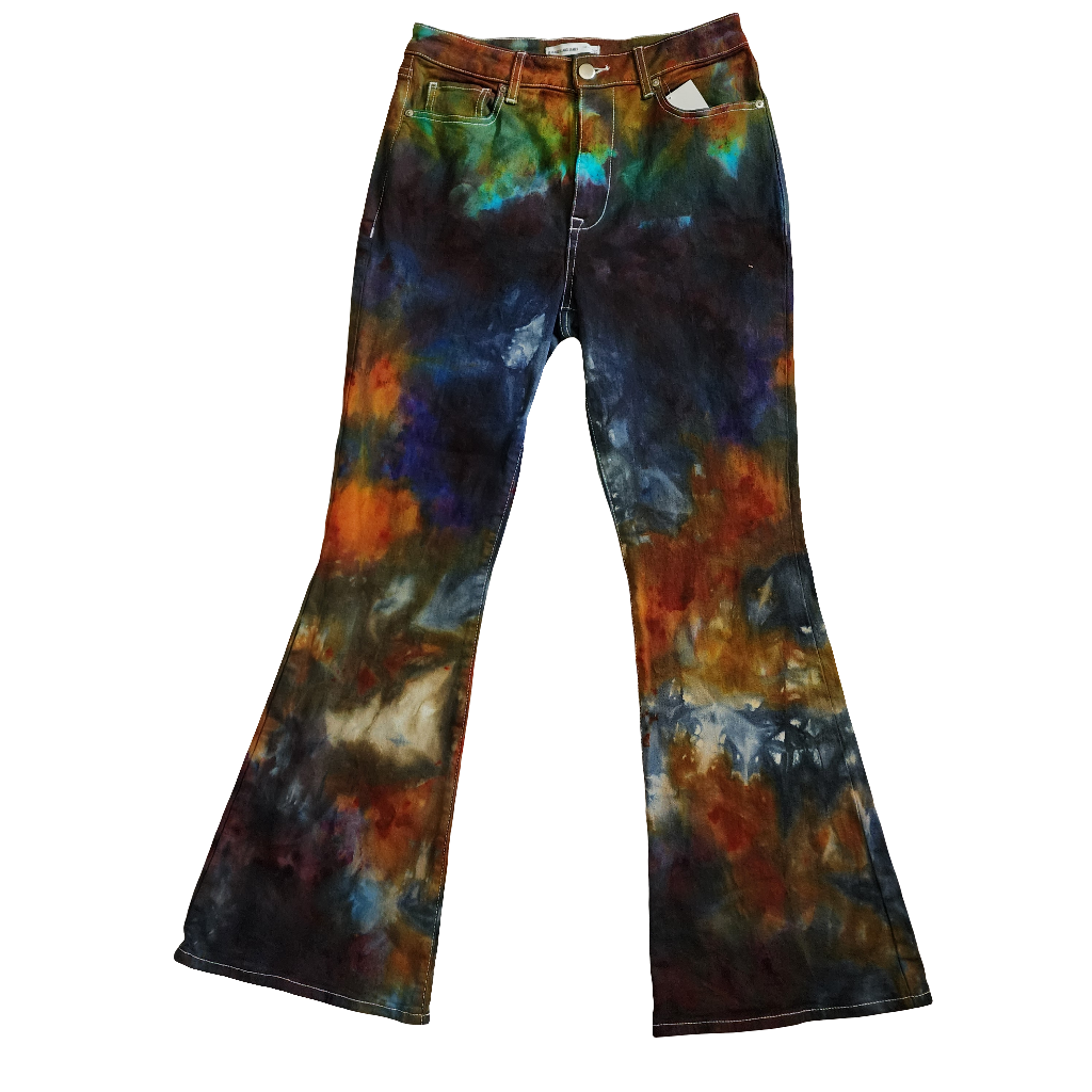 Women's fit size 8 Tie Dye Denim Bell Bottoms