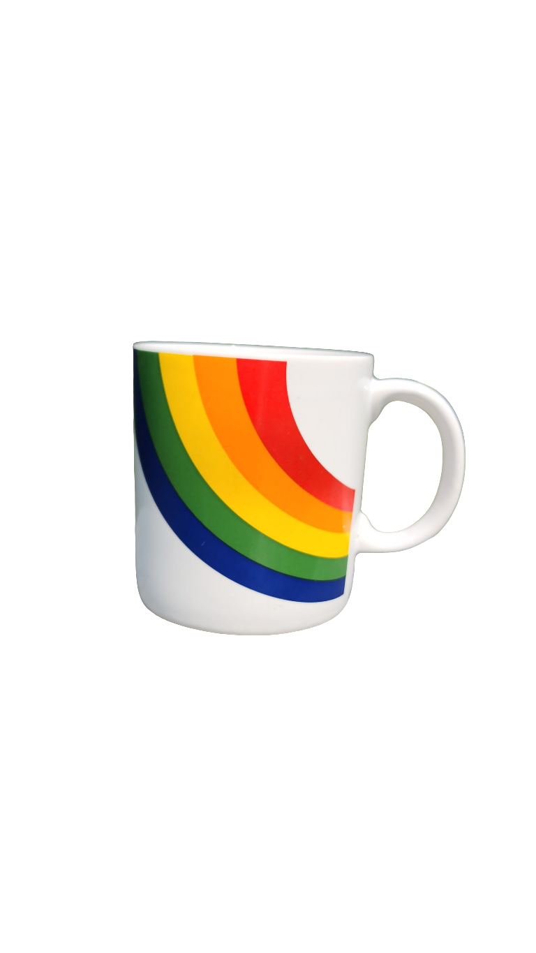 Vintage Rainbow Mug Coffee Cup 1987 FTD Made In Korea