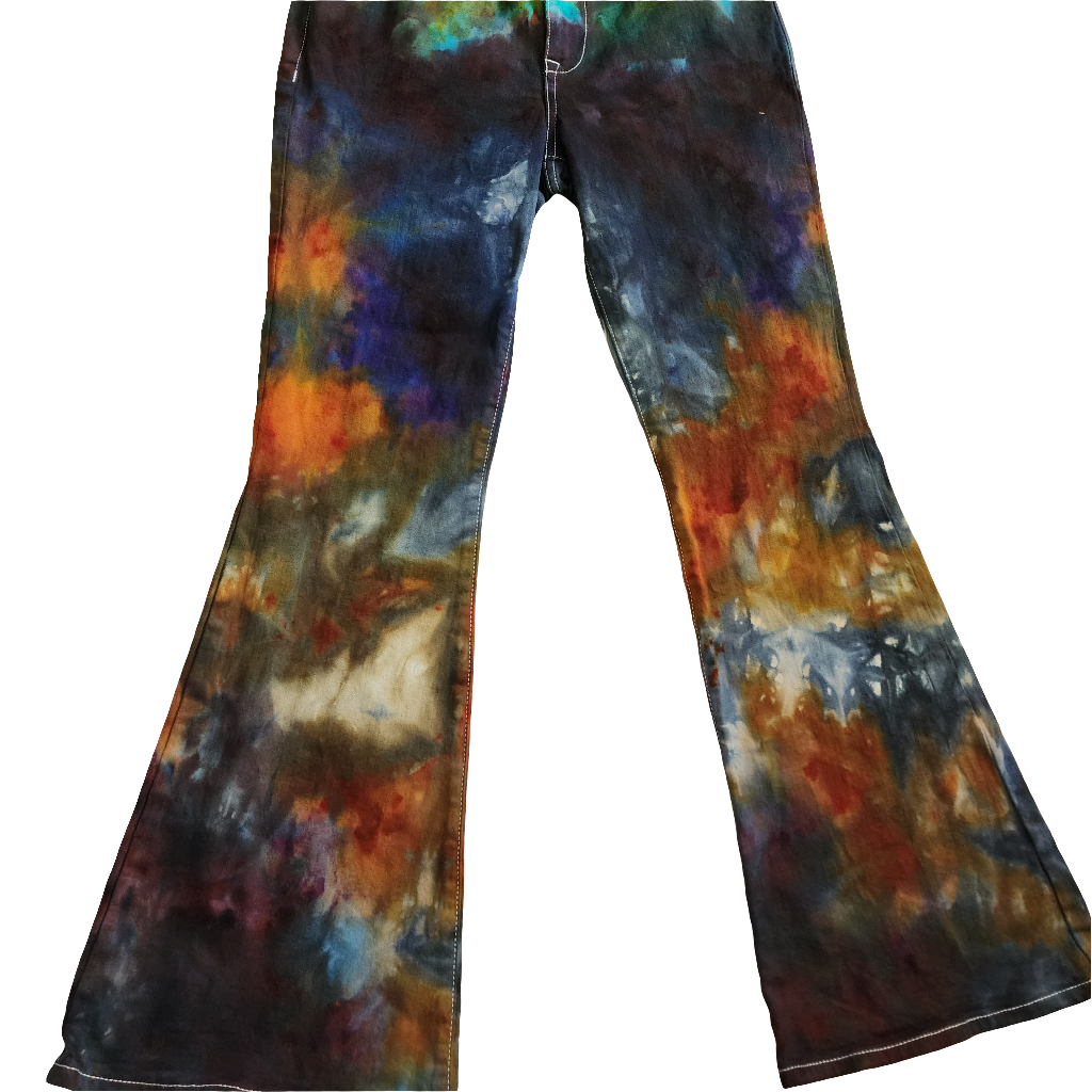 Women's fit size 8 Tie Dye Denim Bell Bottoms