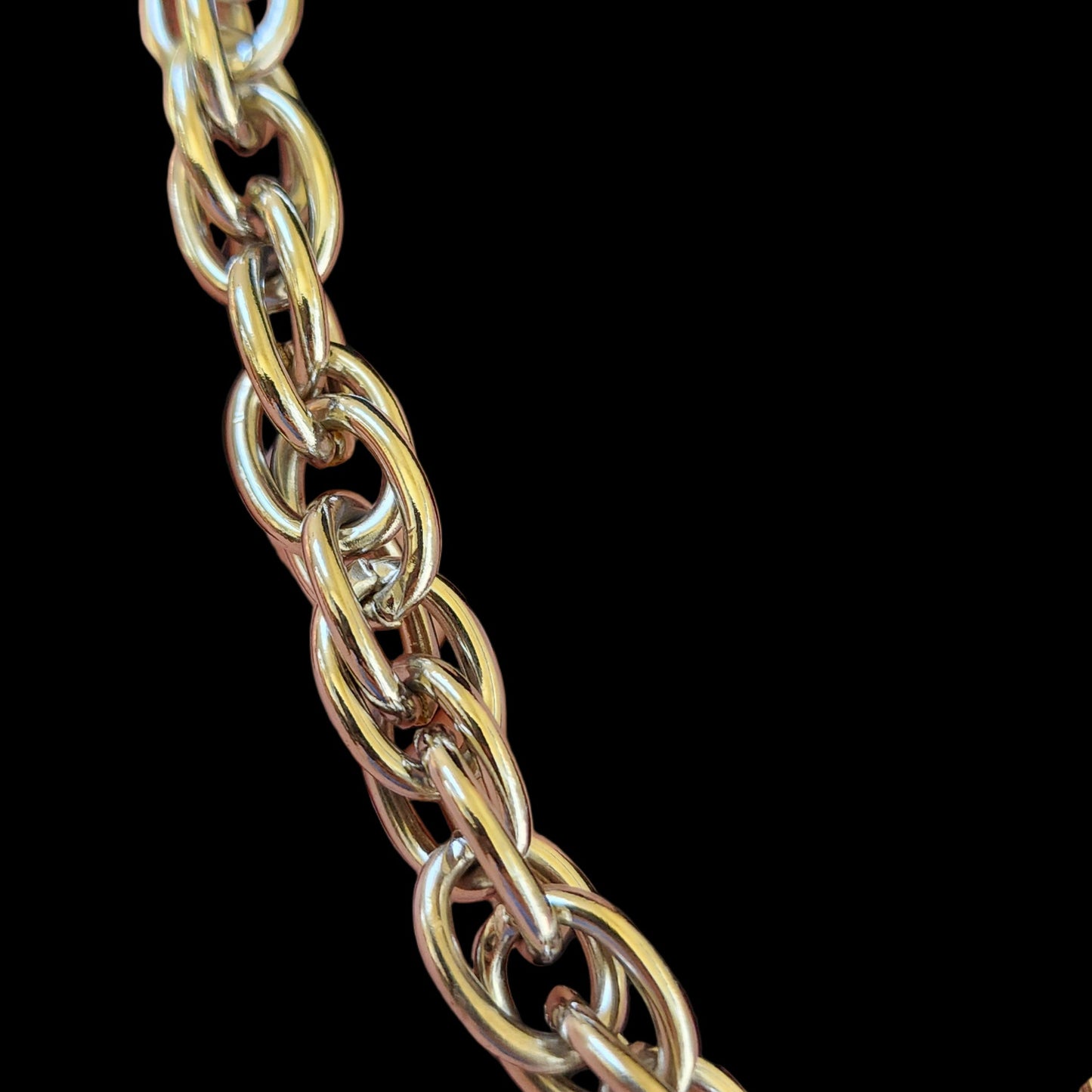 Vintage Chunky Silver Tone Metal Chain 24"