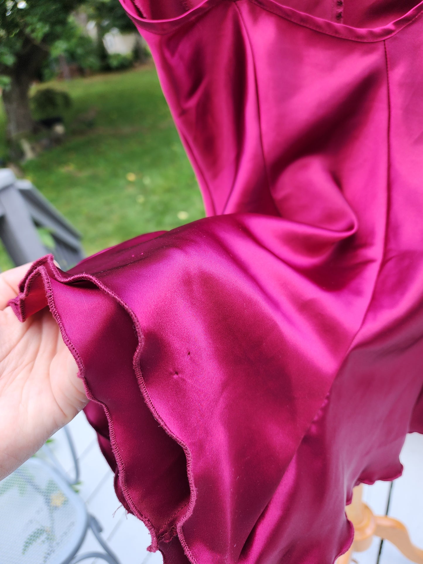 Vintage 80s Medium Rose Pink Satin Romper Lingerie Strappy Short Chemise USA
