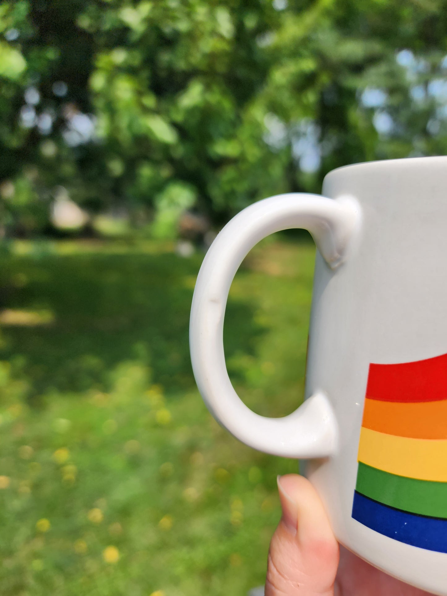 Vintage Rainbow Mug Coffee Cup 1987 FTD Made In Korea