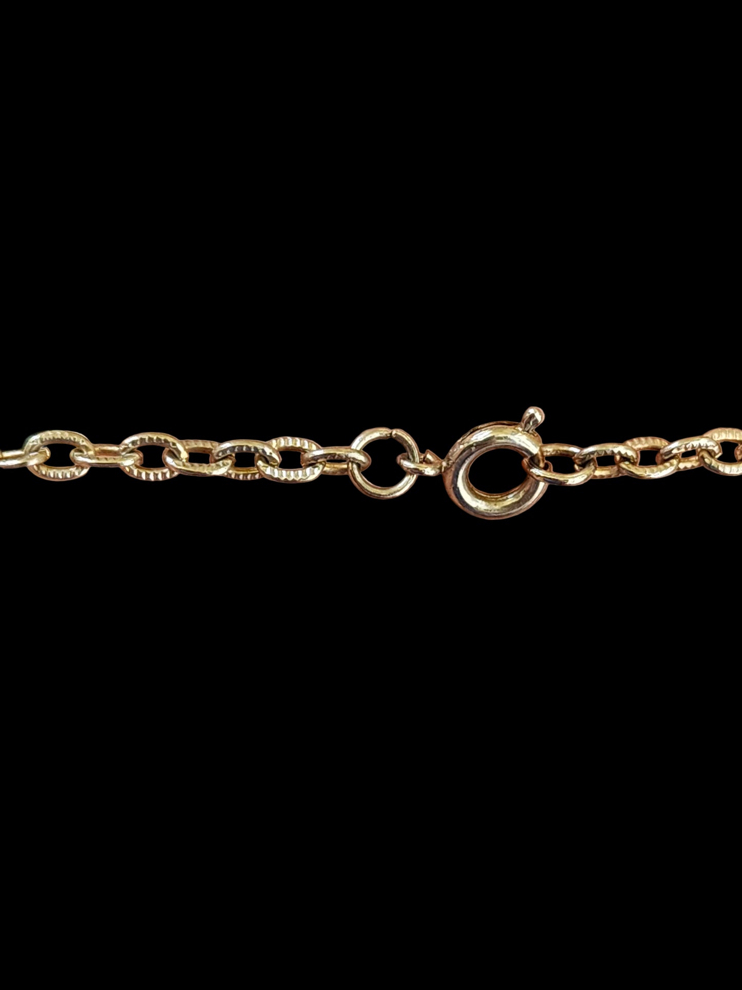 Large Vintage 1970s Articulated Gold Tone Cream Colored Necklace