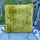 Ramblewood Vintage 60s/70s Orange Yellow Butterfly Pillow With Green Velvet