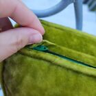 Ramblewood Vintage 60s/70s Orange Yellow Butterfly Pillow With Green Velvet