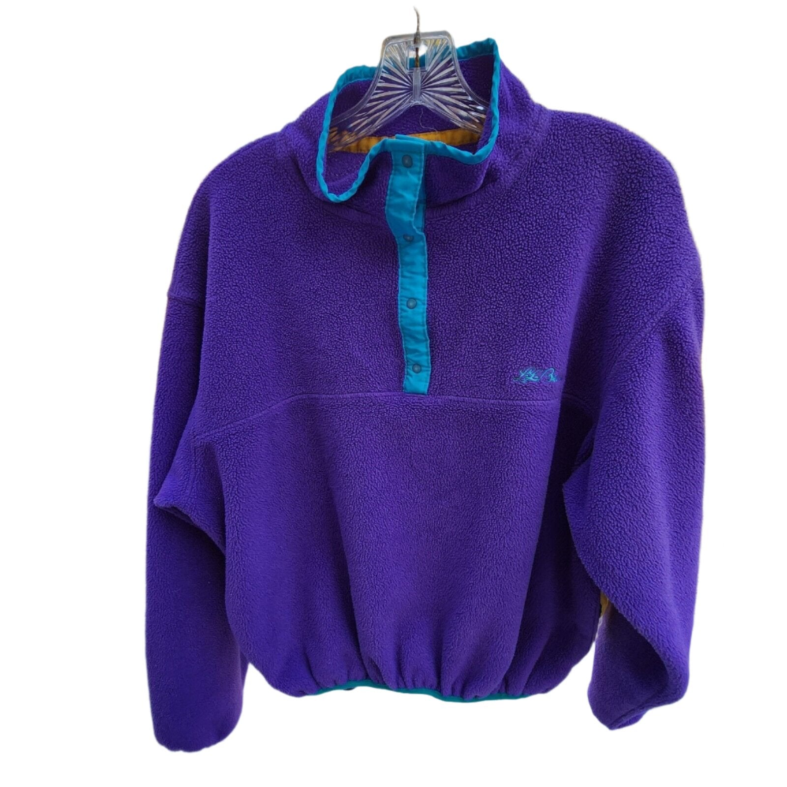 LL Bean Fleece shops Purple Sweater Pullover