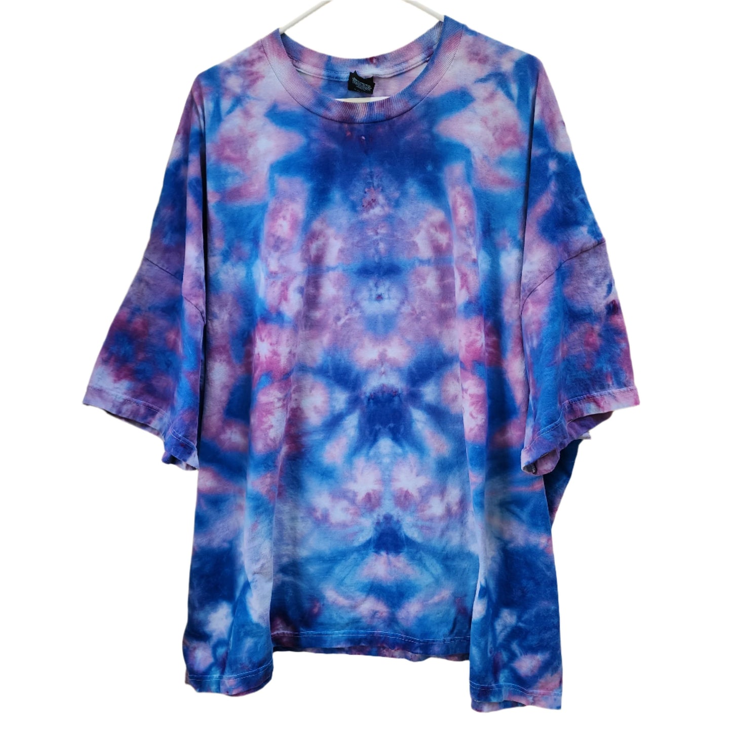 6XL Psychedelic Blue Cloud Tie Dye T-shirt