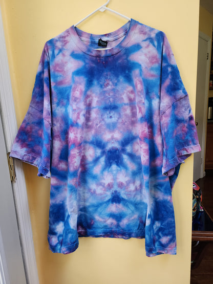 6XL Psychedelic Blue Cloud Tie Dye T-shirt