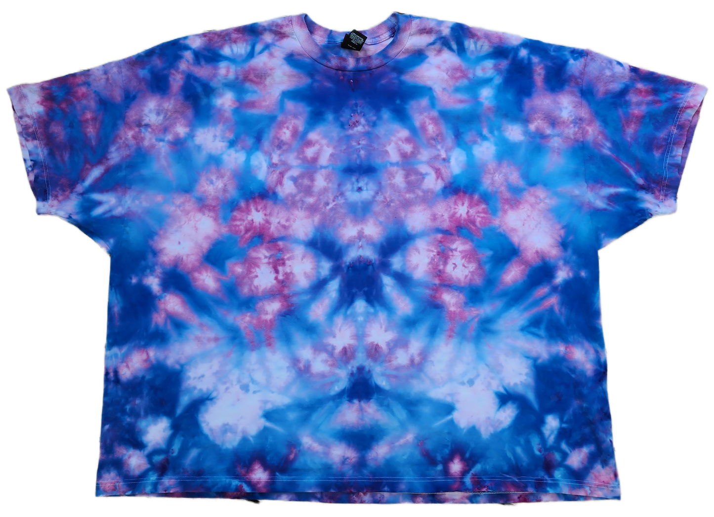 6XL Psychedelic Blue Cloud Tie Dye T-shirt