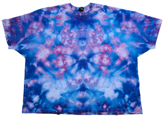 6XL Psychedelic Blue Cloud Tie Dye T-shirt