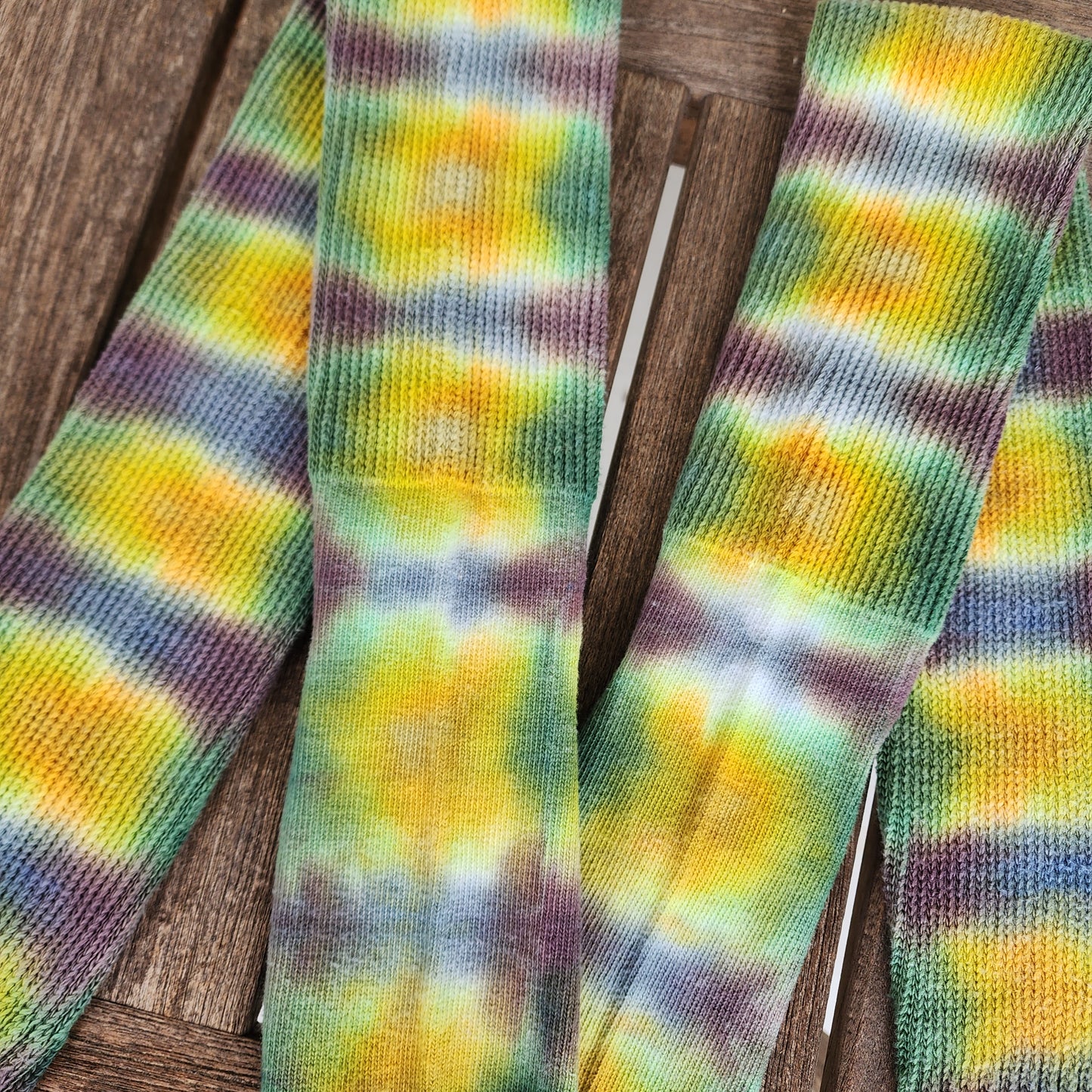 Green Pop Tie Dye Thigh High socks