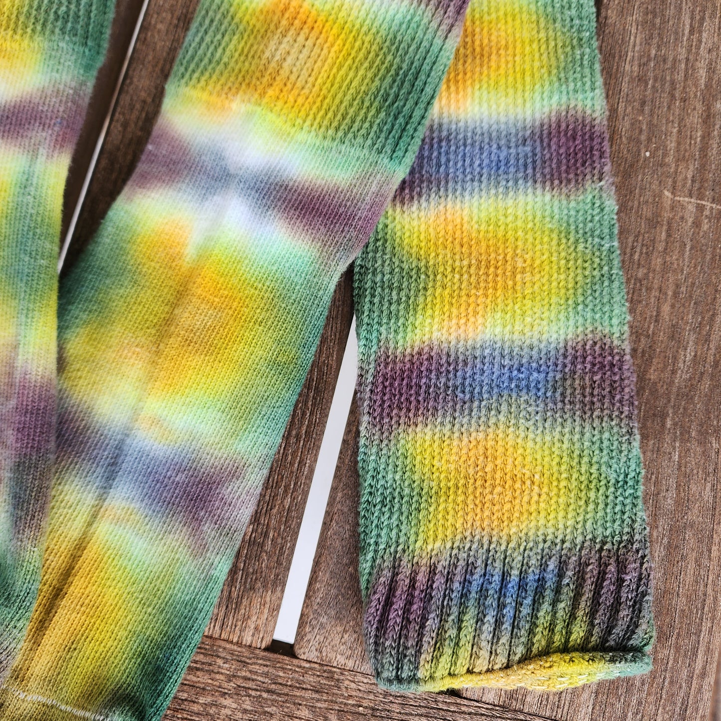 Green Pop Tie Dye Thigh High socks