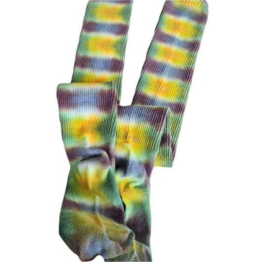 Green Pop Tie Dye Thigh High socks