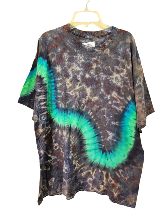 XL Green Neutral Tie Dye T-Shirt