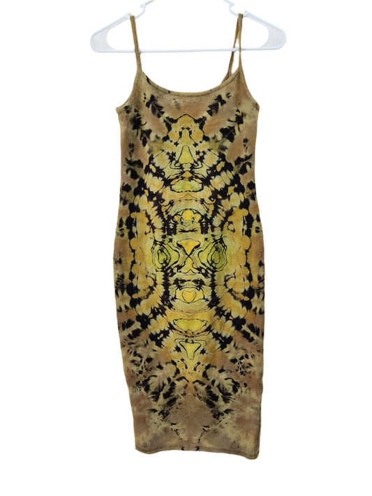 Small Bodycon Lizard trip pendant reverse dye tie dye dress