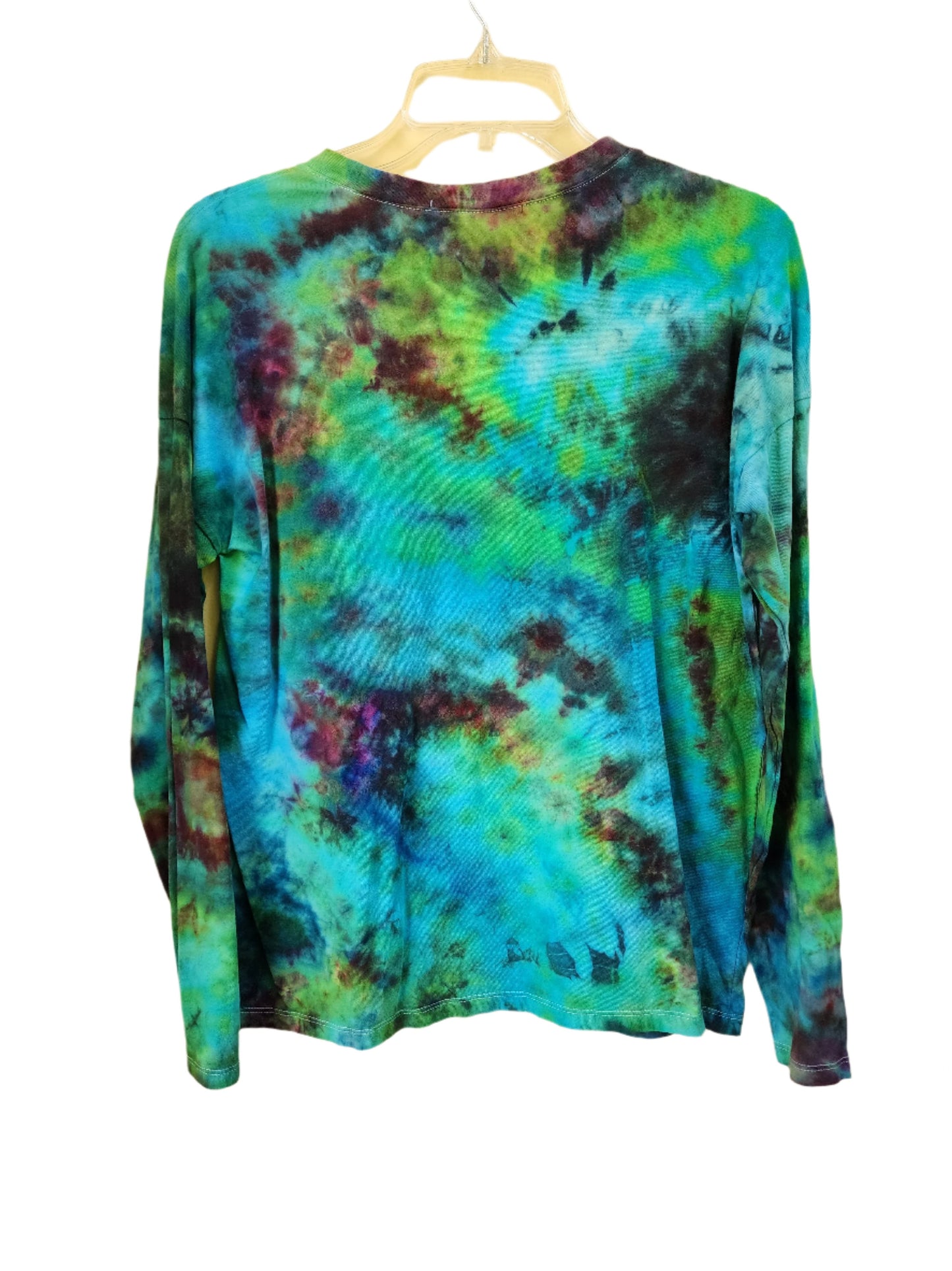 Small Blue geode tie dye long sleeve t-shirt