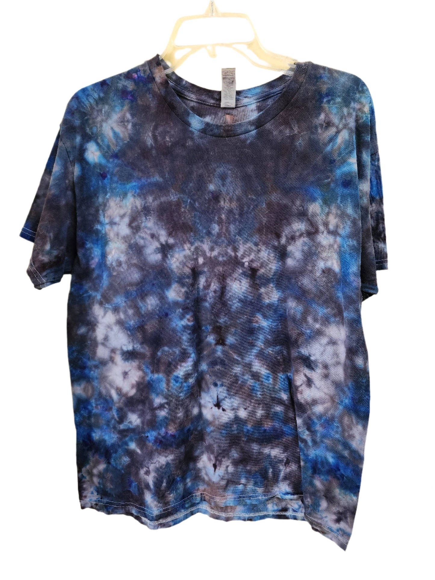 Large Blue Gray Psychedelic Tie Dye T-Shirt