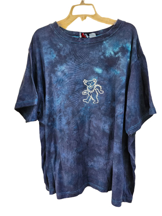 4X Dancing Bear Blue Tie Dye T-Shirt Unisex