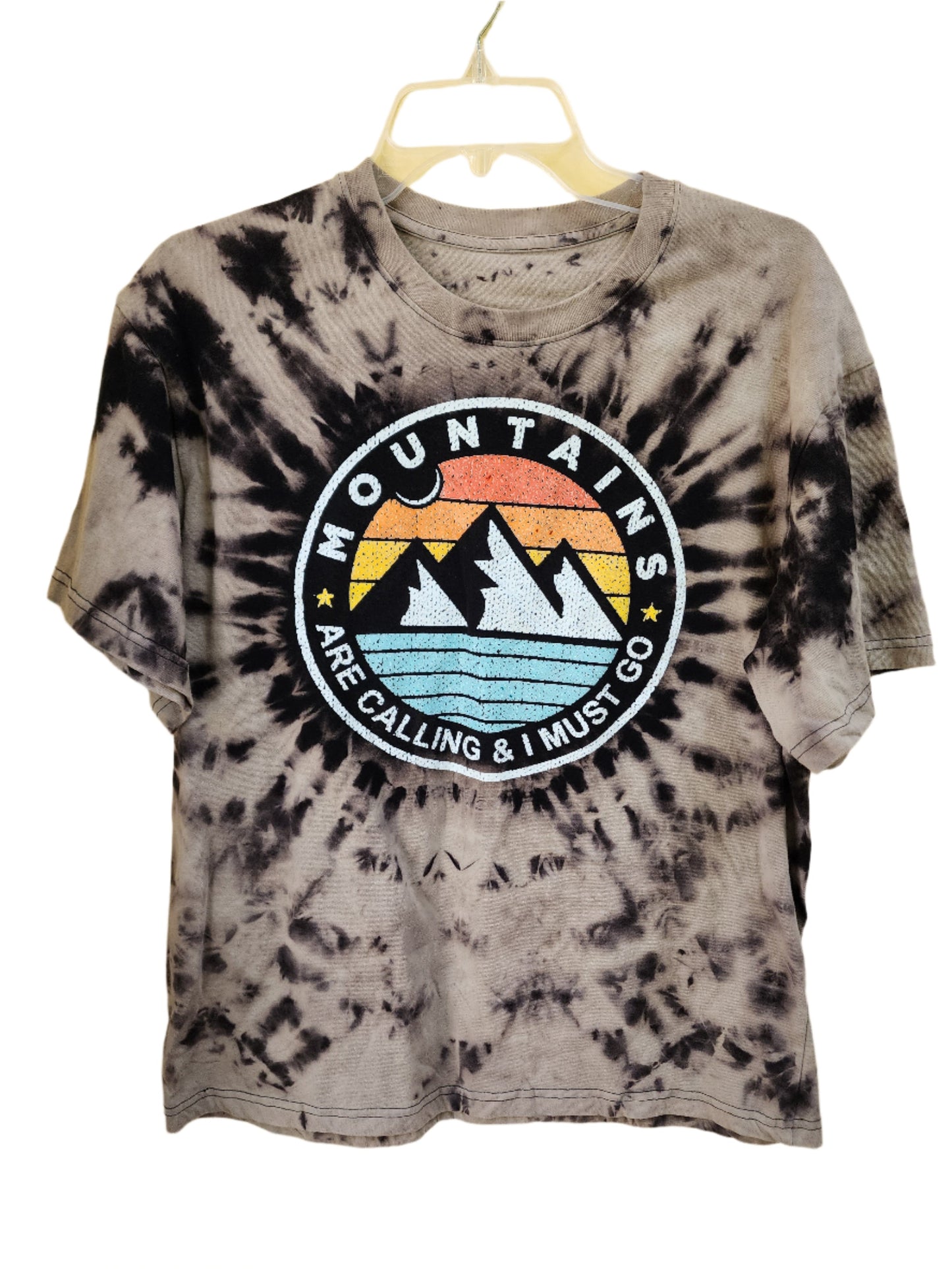 Large Unisex Reverse Dyed Mountain T-shirt