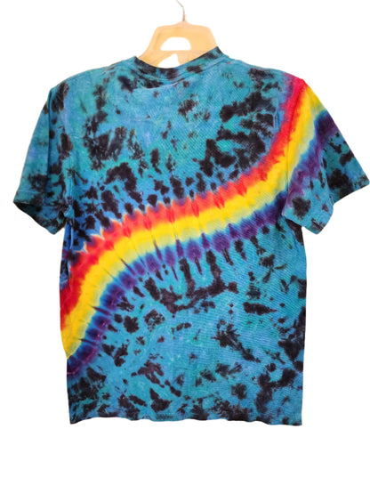 Small Rainbow Wave Tie Dye Unisex T-shirt