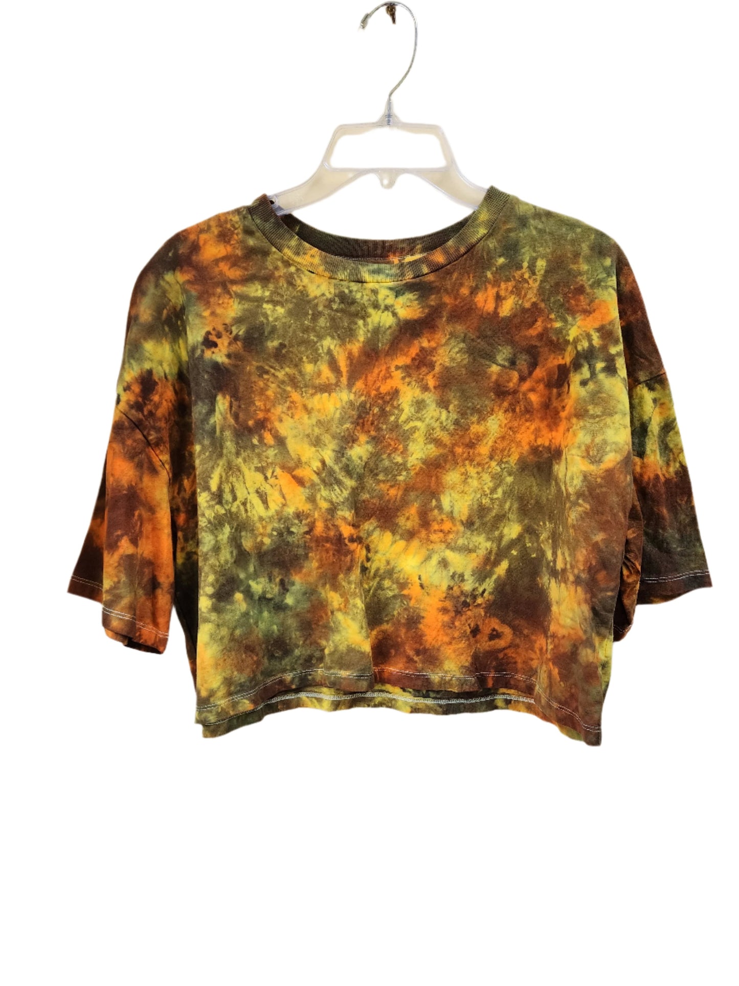 Small Loose Fitting Neutral Melt Tie Dye Shirt