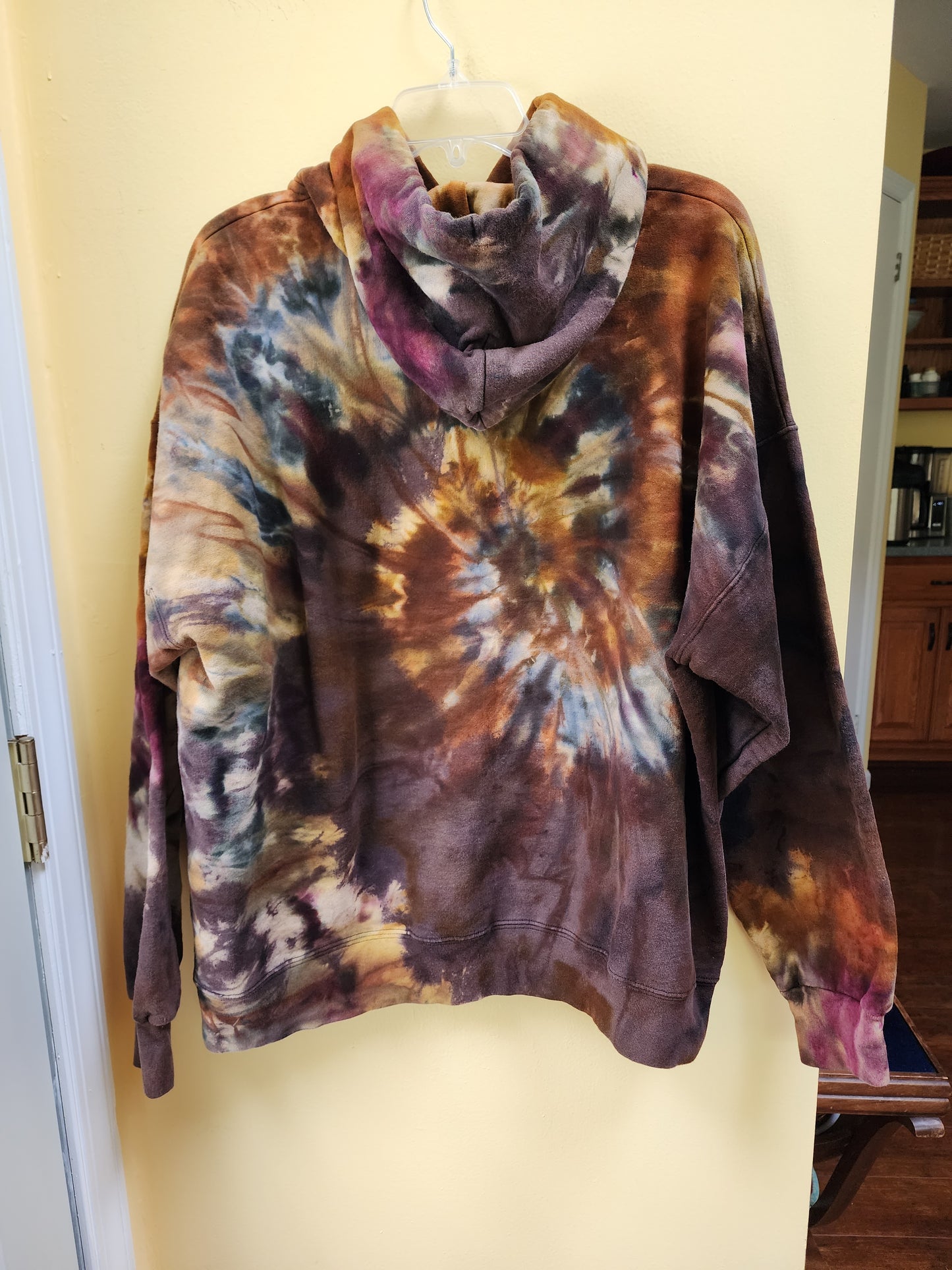 XL Brown Neutral Stealie Tie Dye Hoodie