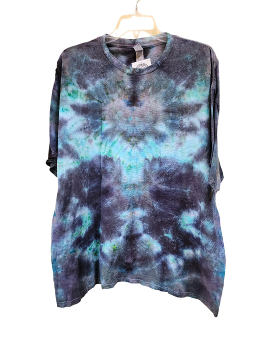 2X Blue gray unisex tie dye tshirt