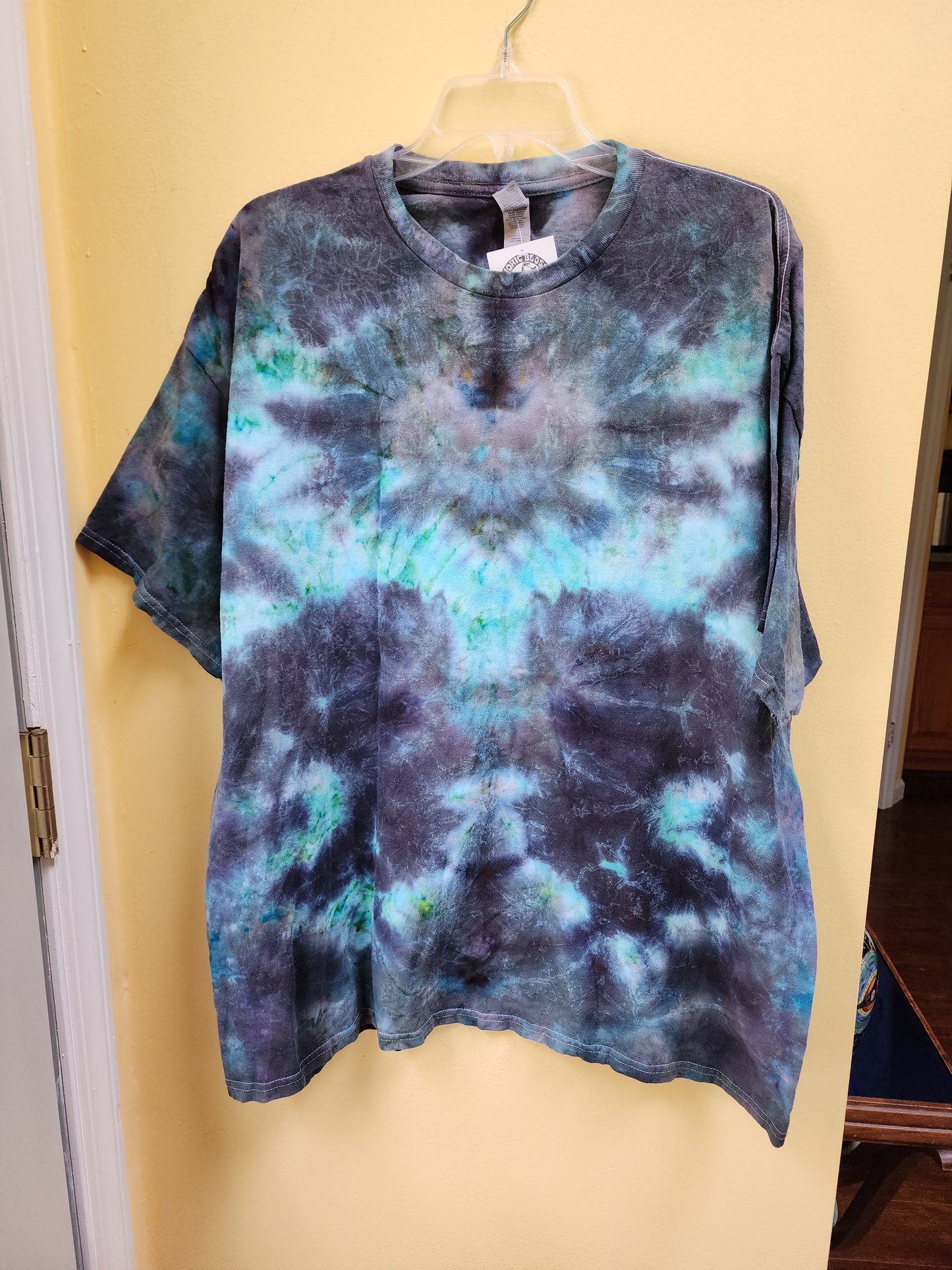 2X Blue gray unisex tie dye tshirt