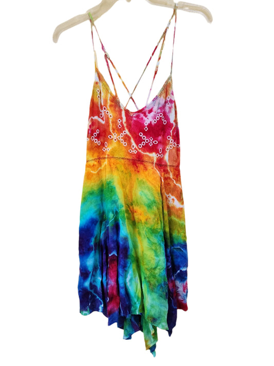 Small Rainbow geode tie dye dress