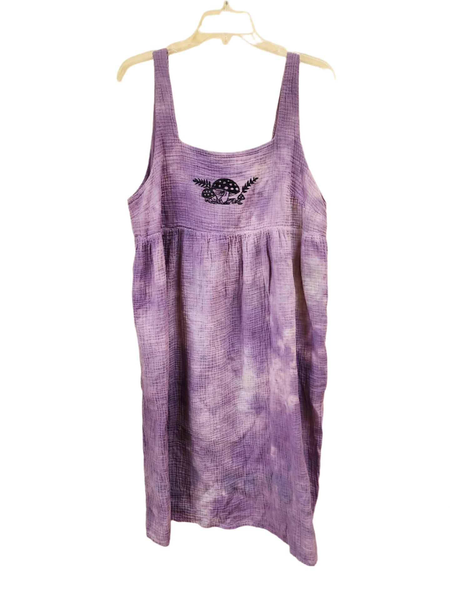 Large Merry Mushroom Tie Dye Purple Dress