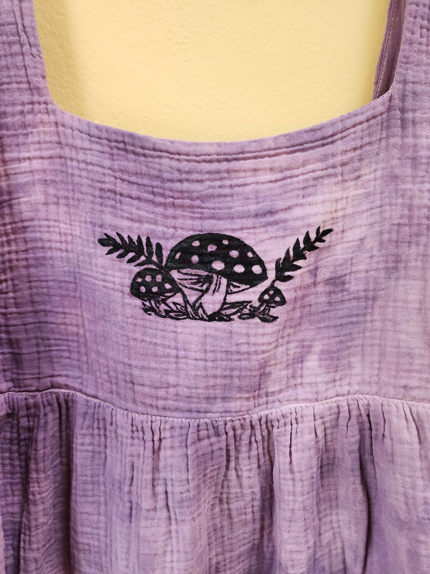 Large Merry Mushroom Tie Dye Purple Dress