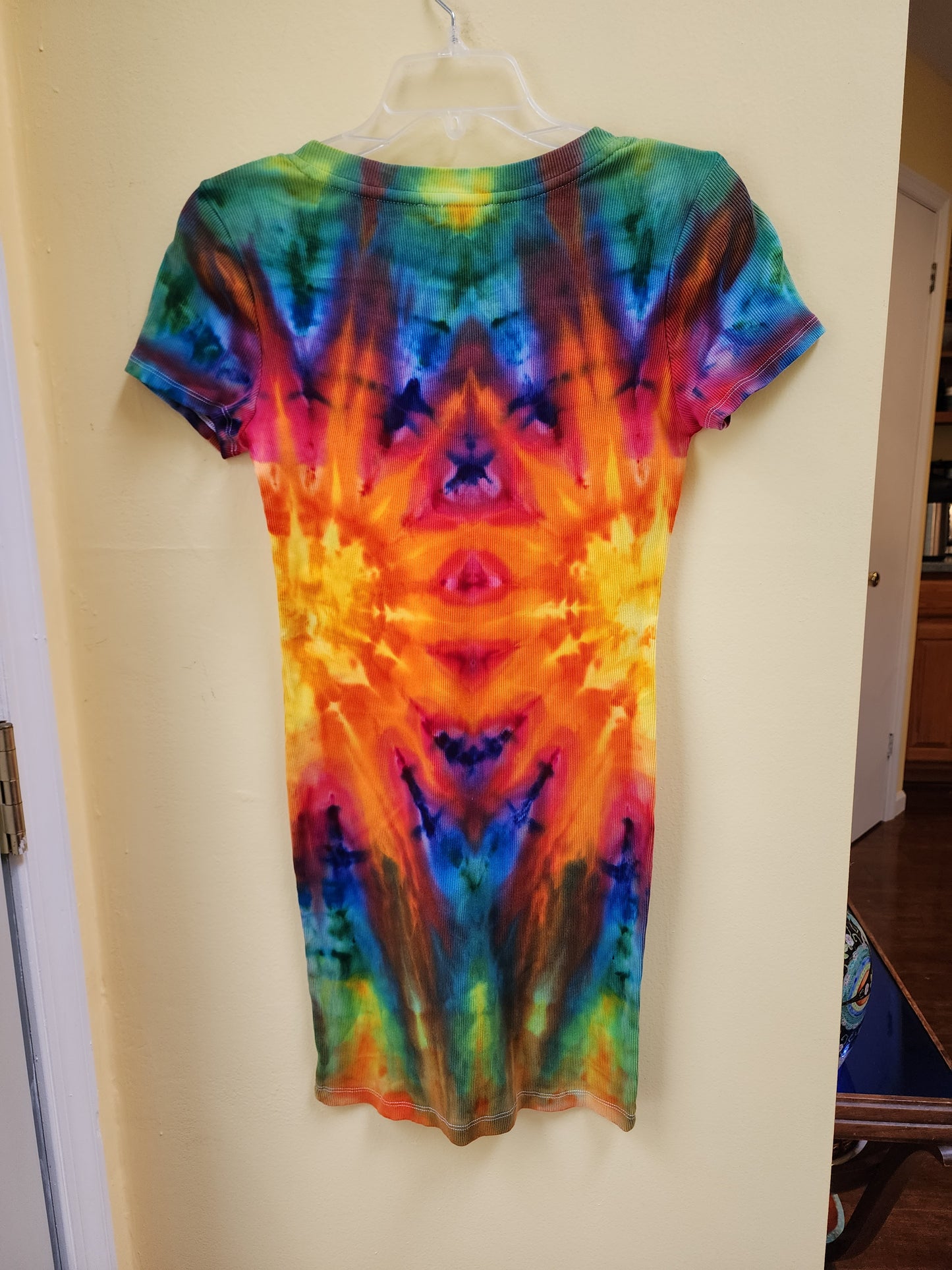 Large Bodycon Tie Dye Rainbow Dress