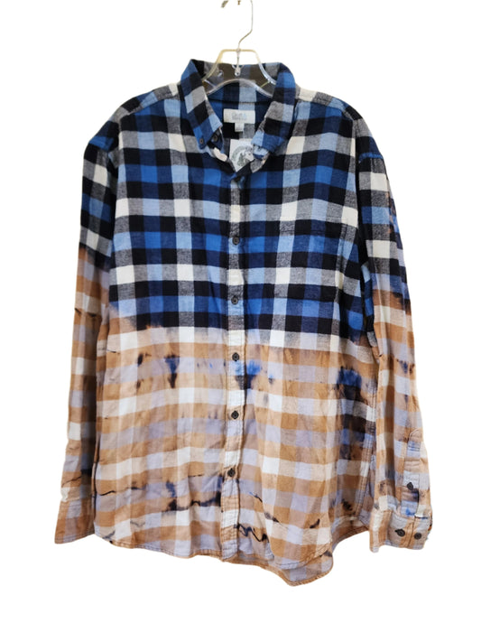 Large Reverse dyed flannel shirt