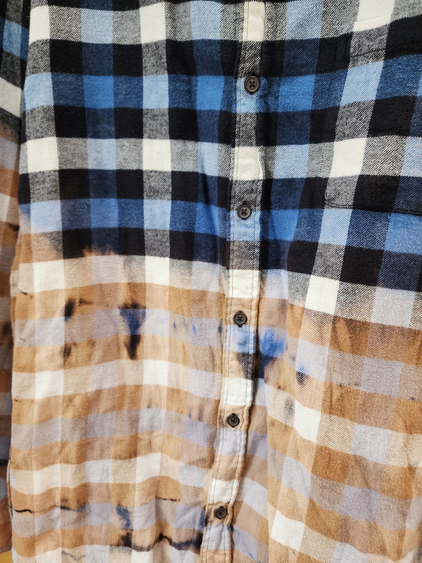 Large Reverse dyed flannel shirt