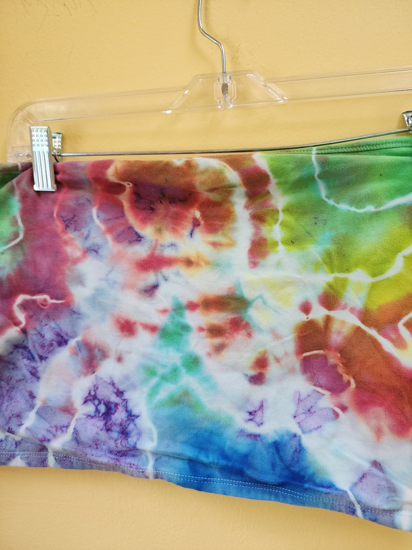 2x Multi Color Geode tie dye crop tube top