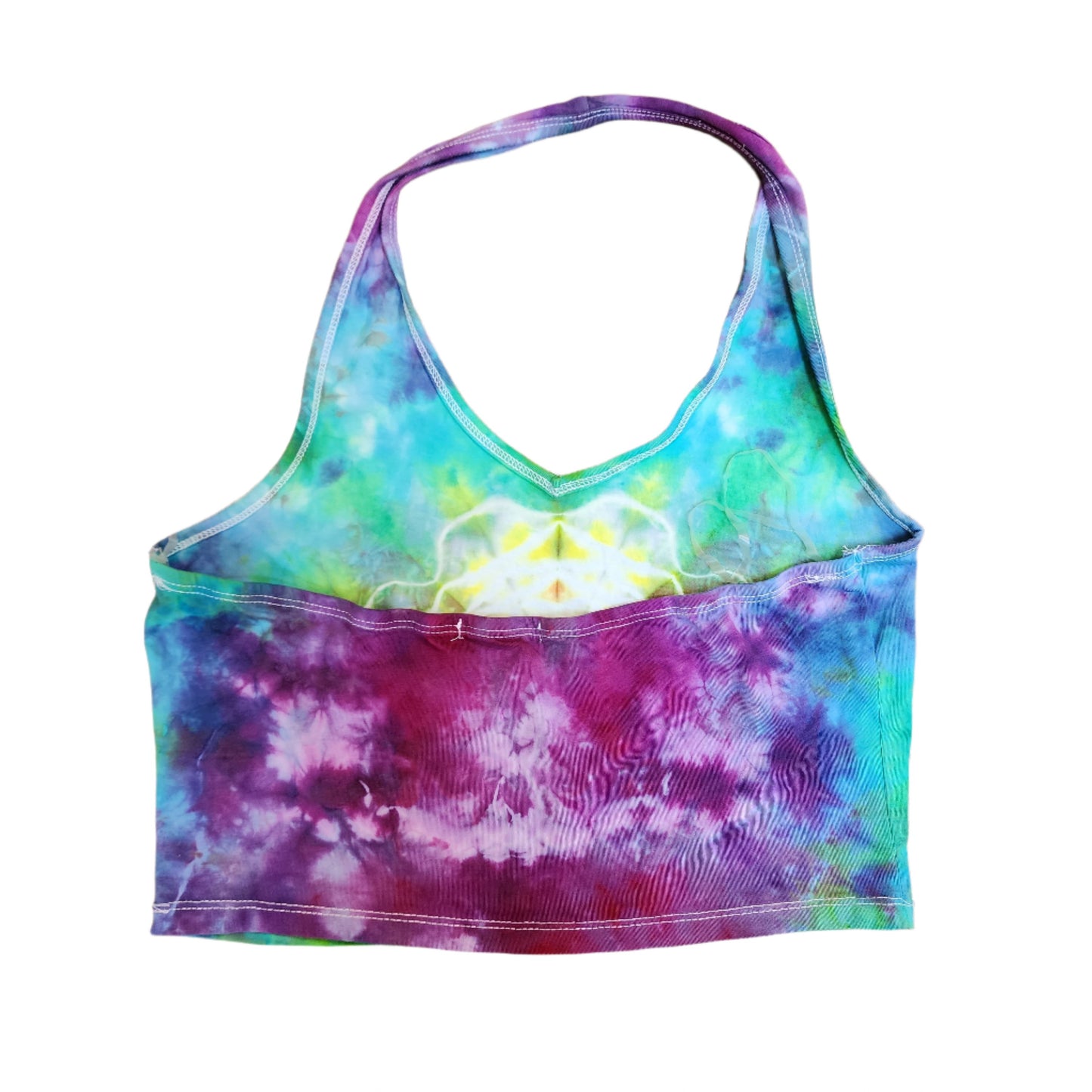 Medium Bright Tie Dye Halter Crop Top