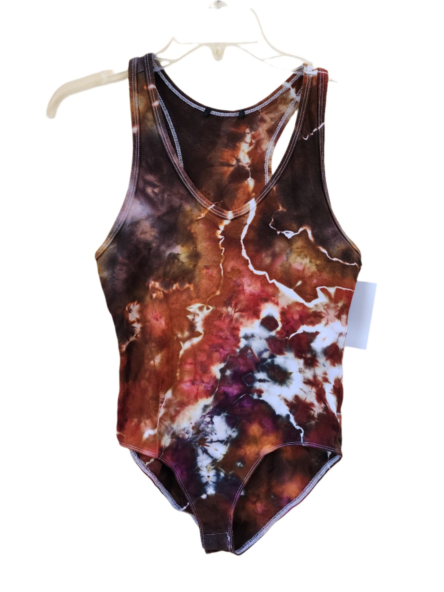 Large neutral geode tie dye bodysuit