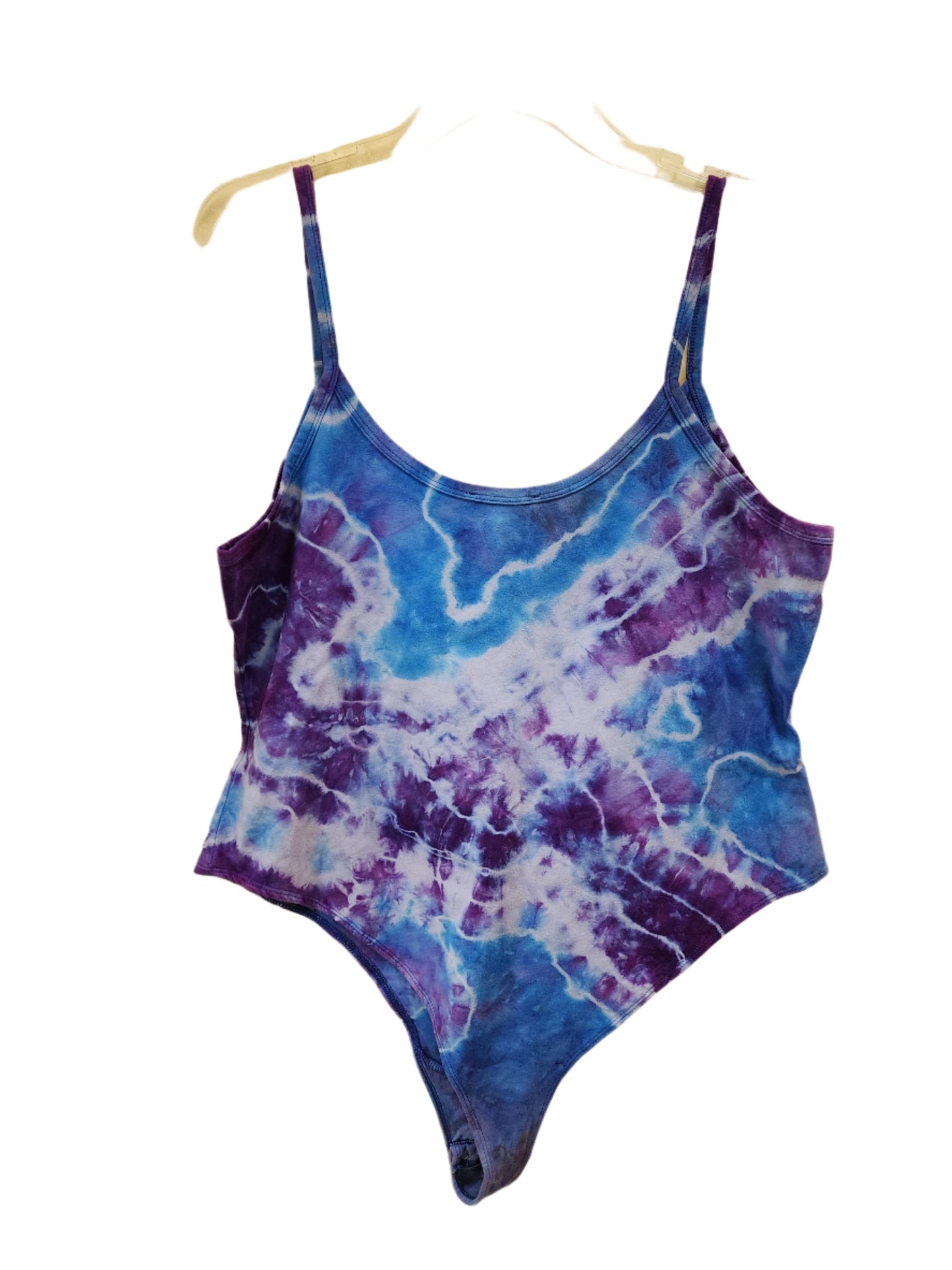 3x Blue Purple Tie Dye Bodysuit