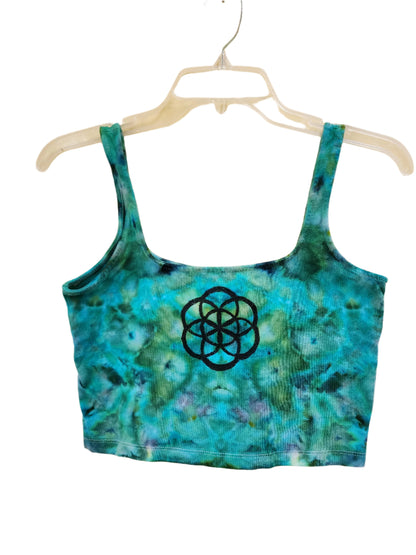 Medium Seed of Life Tie Dye Crop Top