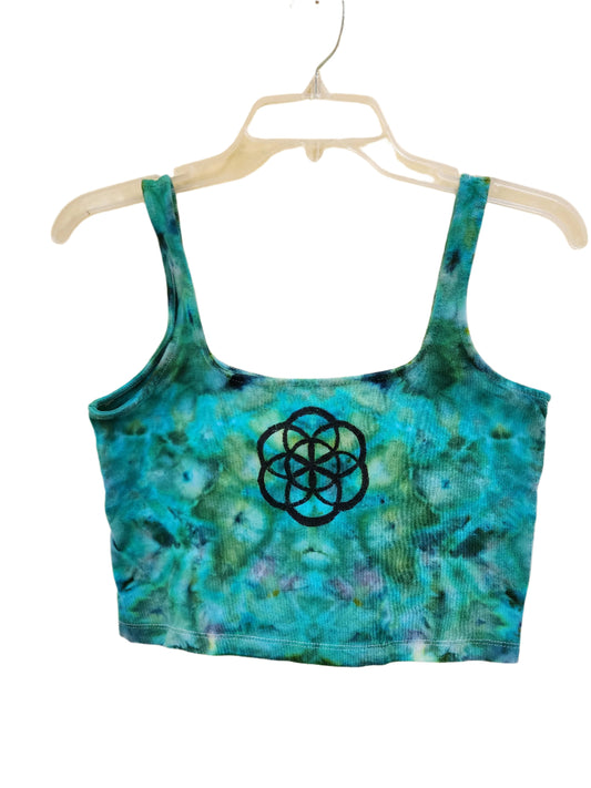 Medium Seed of Life Tie Dye Crop Top