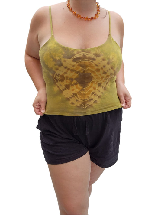 XL Diamond Portal Crop Top Tie Dye Tank
