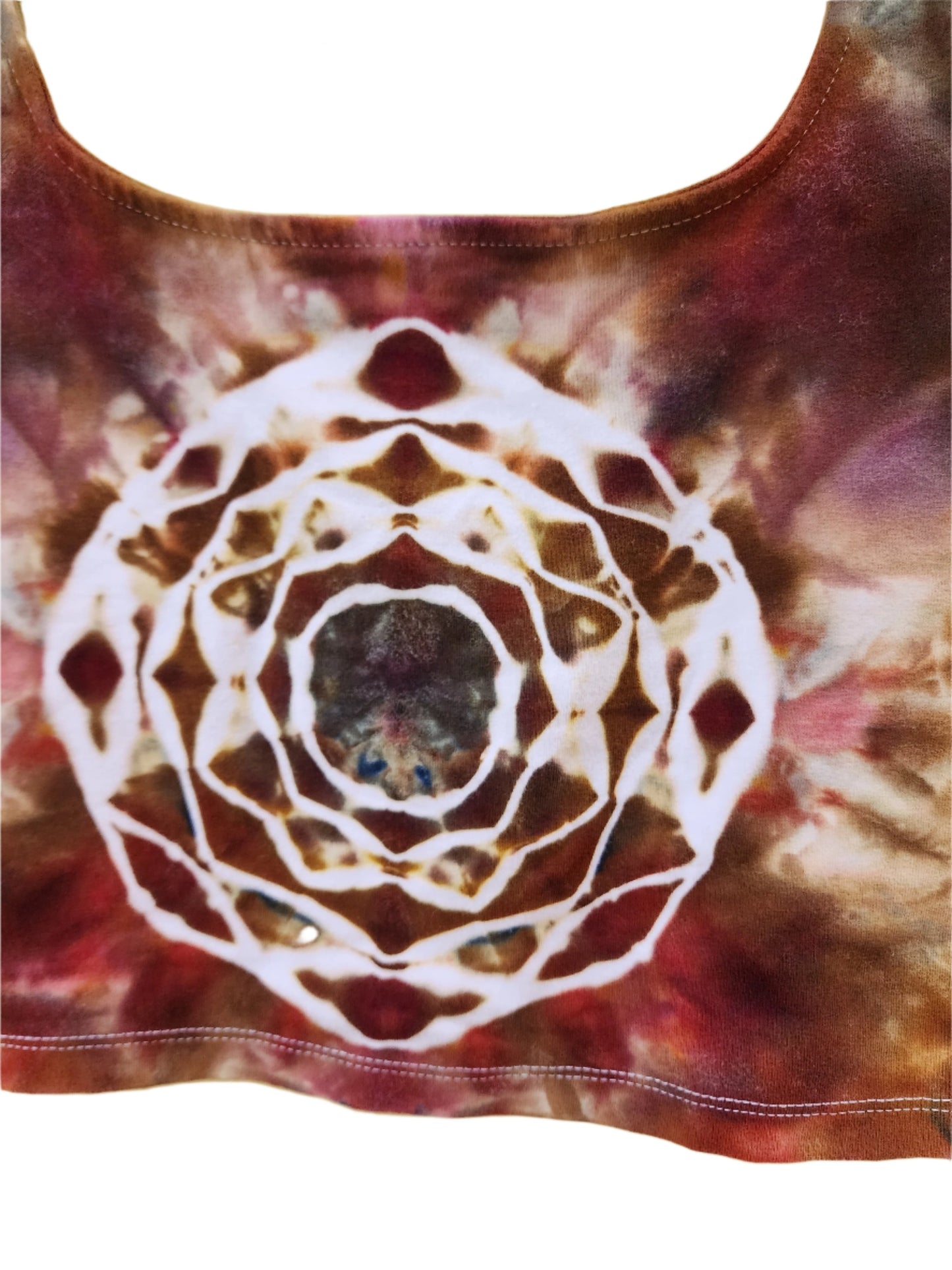 Medium Neutral Mandala Tie Dye Crop Top Tank