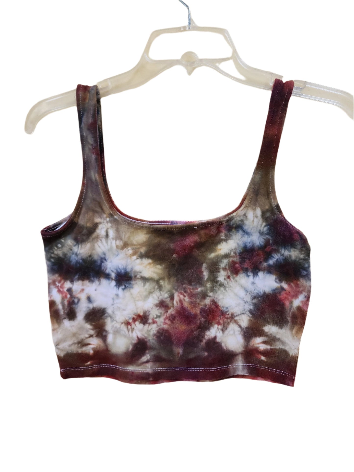 Medium Neutral Mandala Tie Dye Crop Top Tank