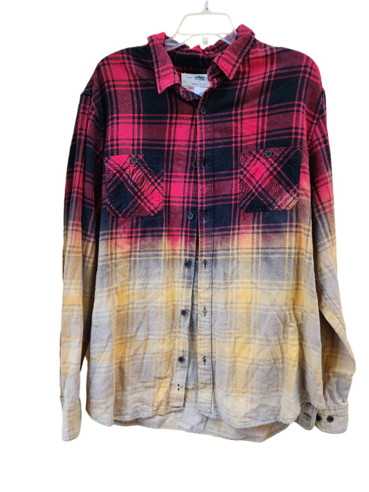 XXL 2x Red Reverse Dyed Flannel Shirt